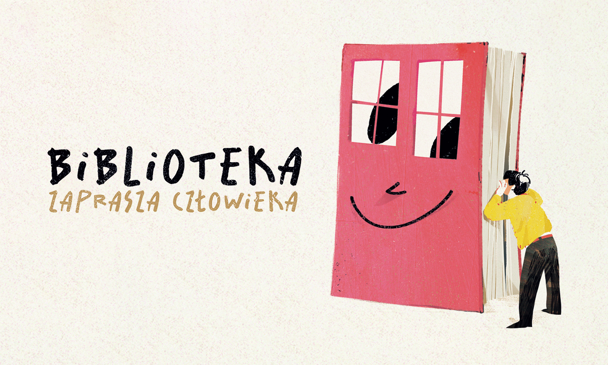 rysunek do książki zagląda człowiek