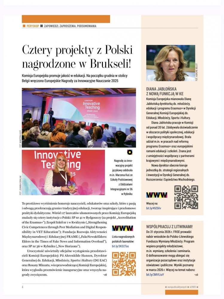 Artykuł w prasie. Nagroda EITA 2025.