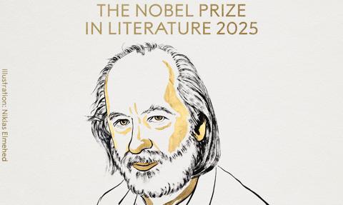 rysunek głowy mężczyzny -László Krasznahorkai