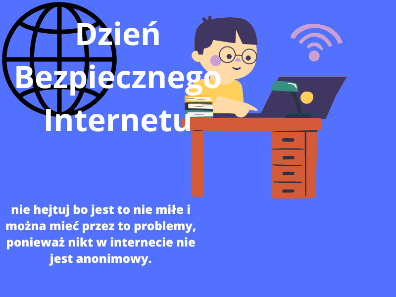 Prace uczniów z okazji Dnia Bezpiecznego Internetu.