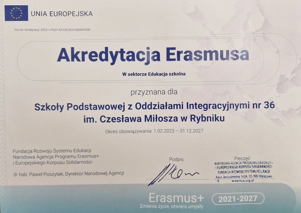 Akredytacja Erasmus+