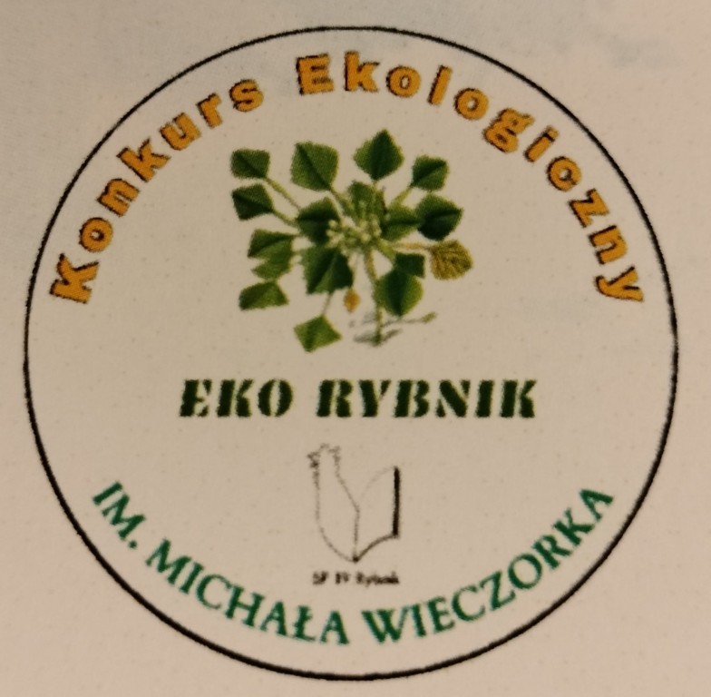 Zdjęcie przedstawia logo Międzyszkolnego Konkursu Ekologicznego Eko-Rybnik 2025