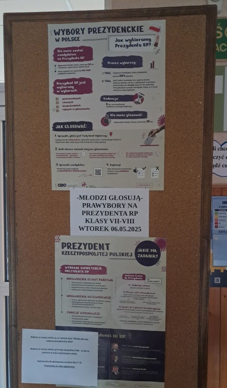 Gazetka o wyborach z terminem wyborów 