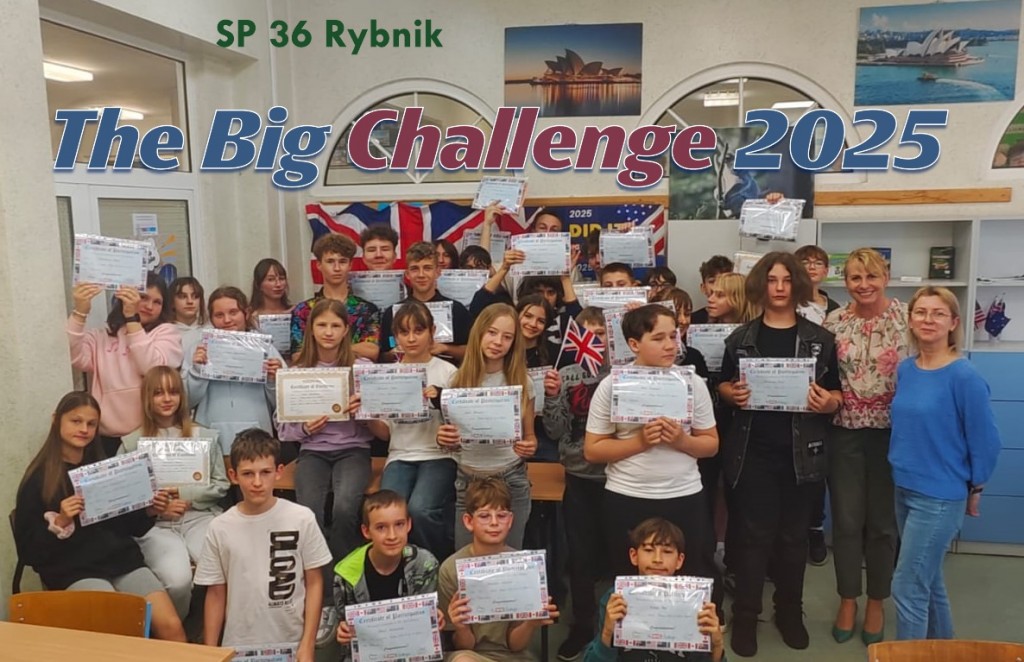 Konkurs The Big Challenge 2025. Zdjęcie przedstawia uczestników i laureatów konkursu.