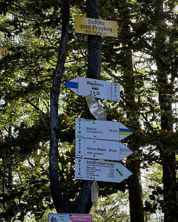 Zdjęcie przedstawia uczniów na szczycie Błatniej.