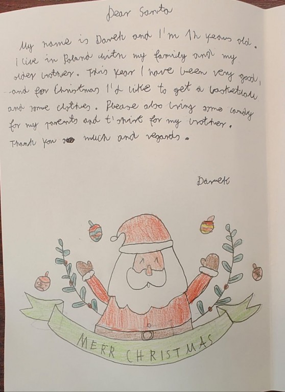 Uczniowie klas 1-8 w akcji – kartki i listy do Mikołaja po angielsku