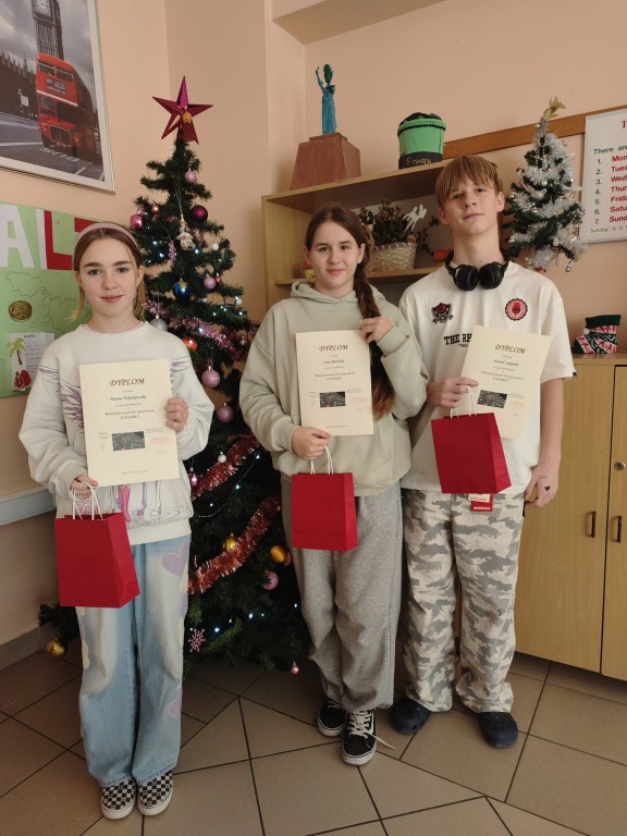 Christmas card contest 2025 - rozdanie dyplomów i nagród.