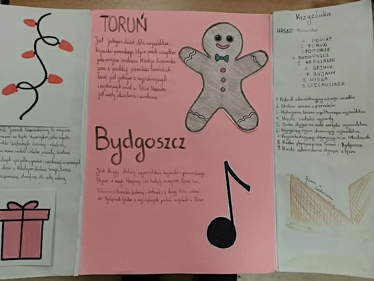 Zdjęcie przedstawia lapbook z województwa kujawsko-pomorskiego.