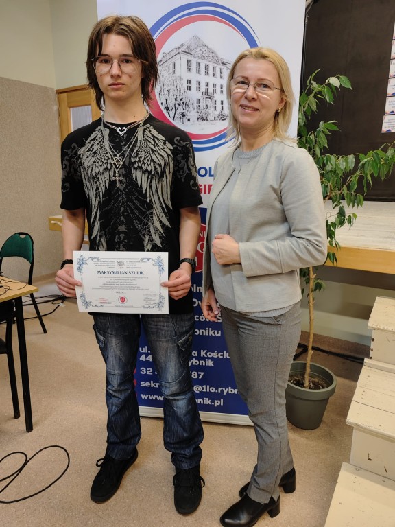 Występ ucznia SP36 w XVI Międzyszkolnej Lidze Języka Angielskiego 2026 w ILO w Rybniku