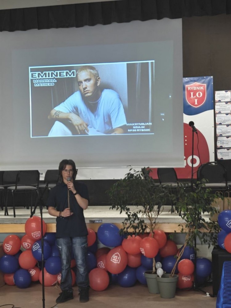 Występ ucznia w XVI edycji konkursu powiatowego Międzyszkolna Liga Języka Angielskiego w ILO w Rybniku