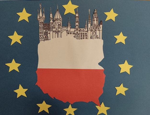 Kadr z konkursu: "Polska na czele europejskiej rodziny.