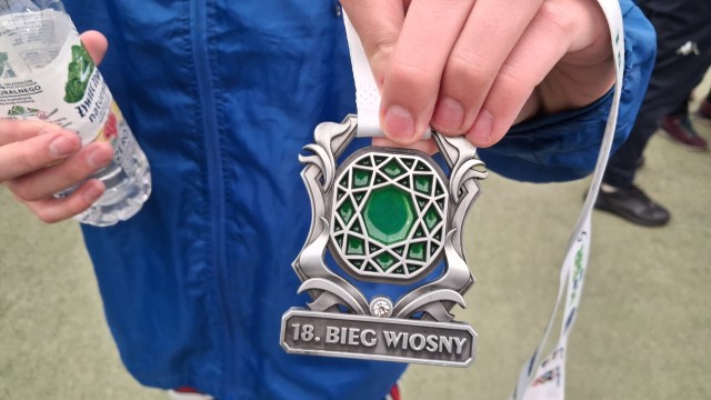 Medal za udział w 18 Biegu Wiosny. 