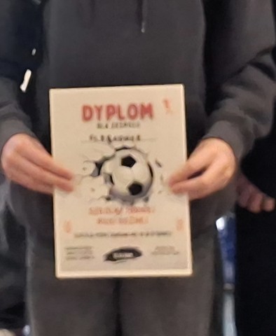 Dyplom zza udział w Turnieju Piłki Nożnej. 