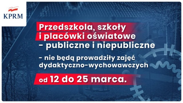 Szkoły zamknięte od 12 do 25 marca 2020 r.